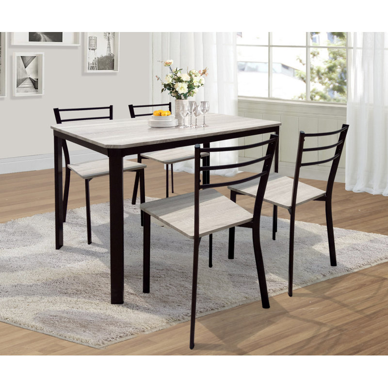 Home Loft Concept Leeds Dining Set with 4 Chairs & Reviews Wayfair.co.uk